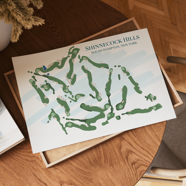 Shinnecock Hills Course Layout Art Print – alternate view