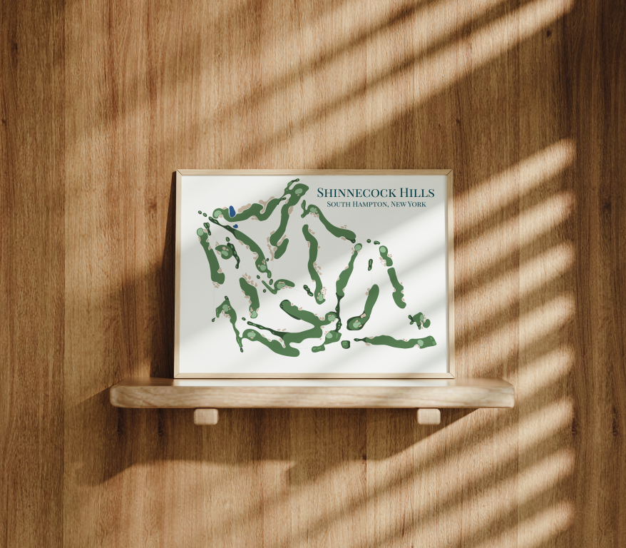 Shinnecock Hills Course Layout Art Print – room lifestyle