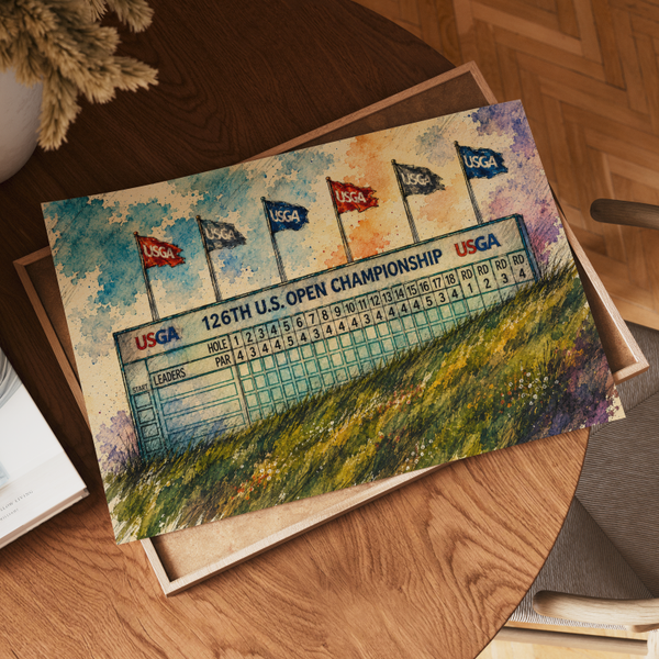 Shinnecock Hills US Open Leaderboard Art Print – alternate view
