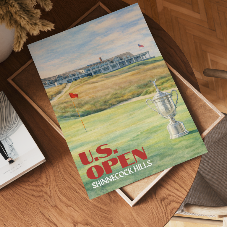 Shinnecock Hills US Open Trophy Art Print – framed lifestyle