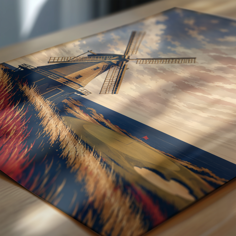 Shinnecock Hills Windmill Golf Art Print – lifestyle view
