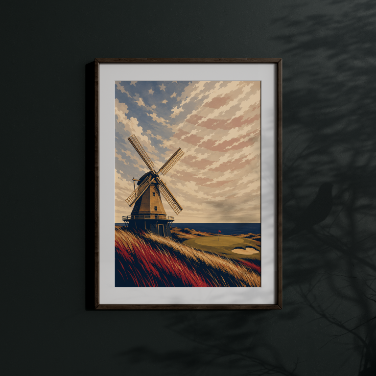 Shinnecock Hills Windmill Golf Art Print – alternate view