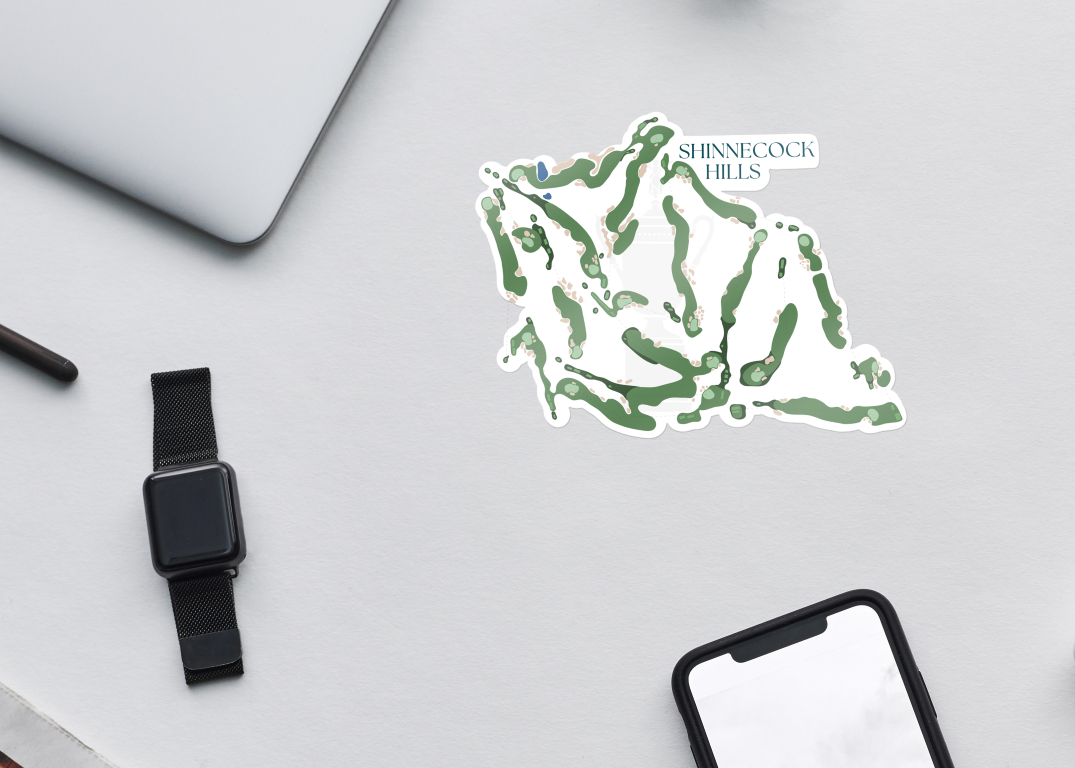 Shinnecock Hills course layout sticker lifestyle 1