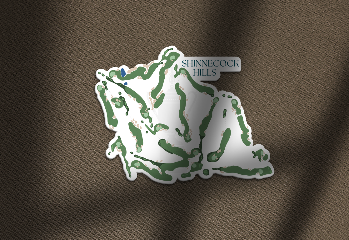 Shinnecock Hills course layout sticker lifestyle 3