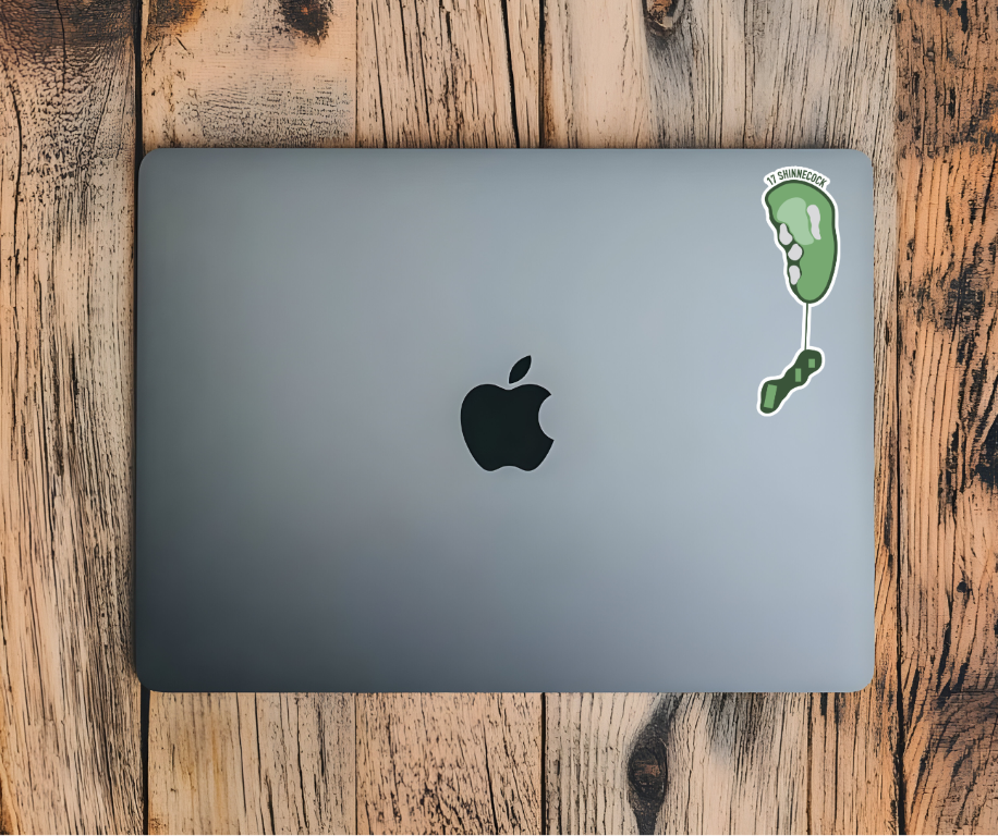 Shinnecock Hills Hole 17 sticker on laptop