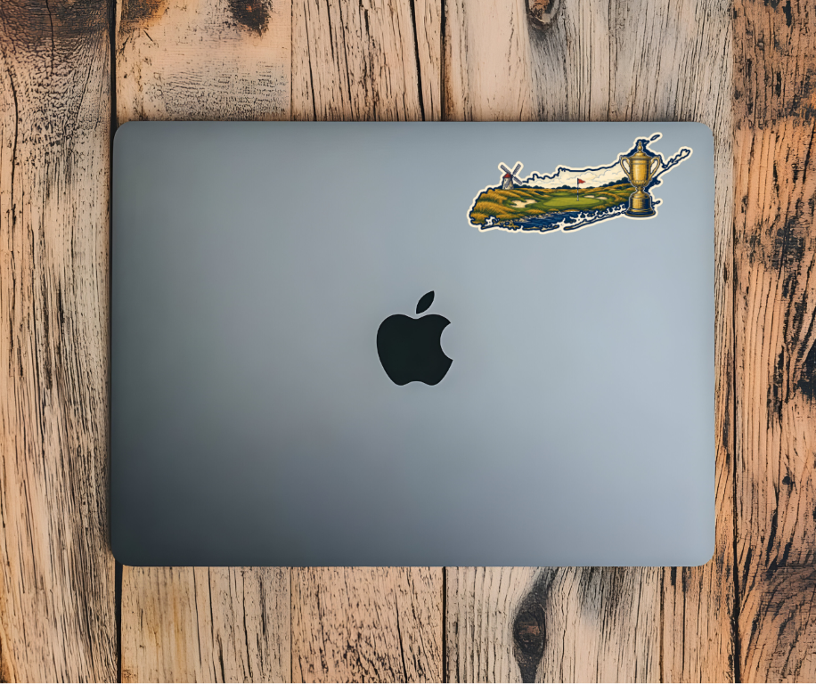 Shinnecock Hills Long Island sticker on laptop