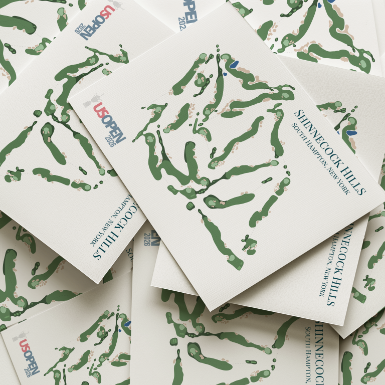 Shinnecock Hills US Open Course Layout Art Print – 2026 US Open Golf Wall Art