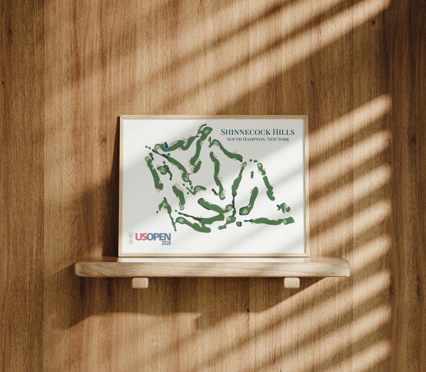Shinnecock Hills US Open Course Layout Art Print – room lifestyle