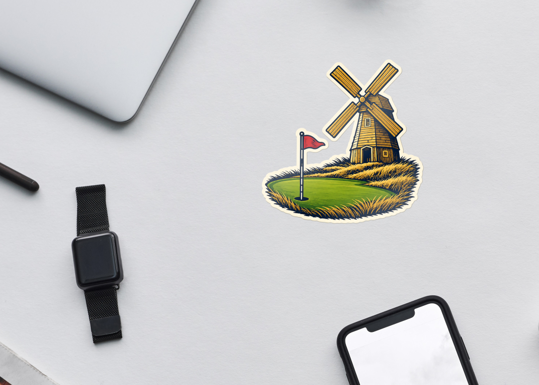 Shinnecock Hills windmill green sticker lifestyle 1