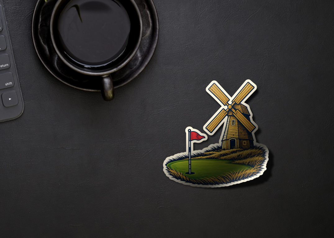 Shinnecock Hills windmill green sticker lifestyle 2