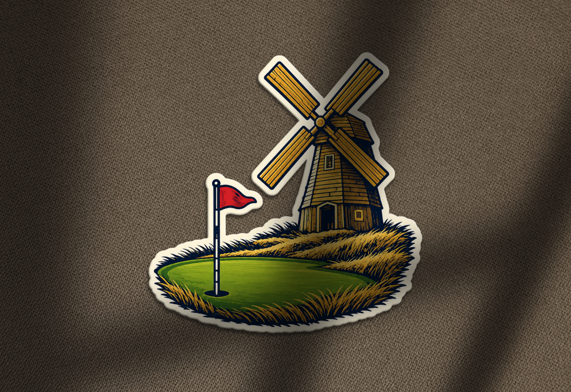 Shinnecock Hills windmill green sticker lifestyle 3