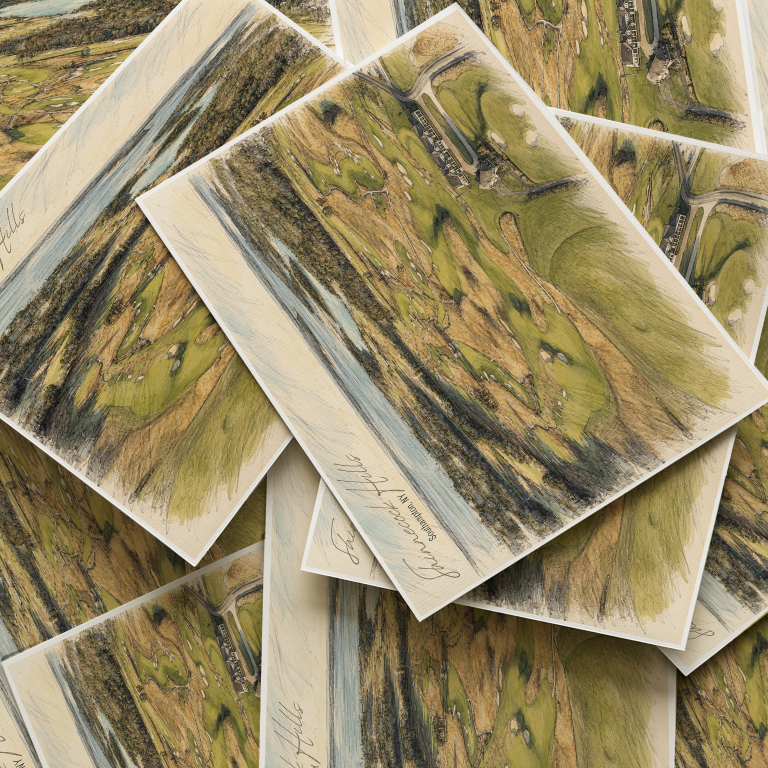 Shinnecock Hills Aerial Art Print – 2026 US Open golf course illustration
