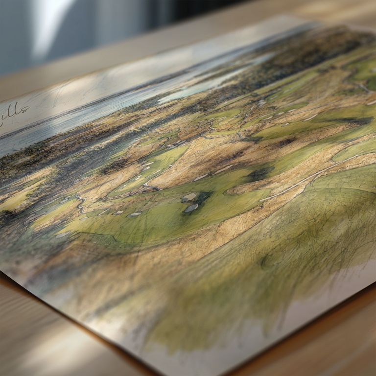 Shinnecock Hills Aerial Art Print – lifestyle view
