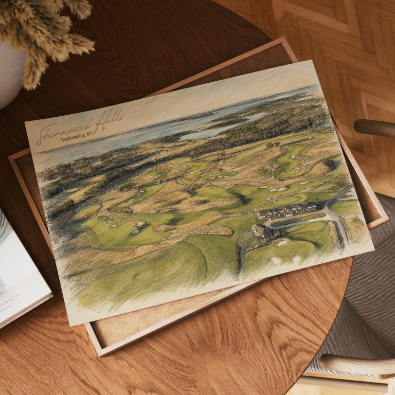 Shinnecock Hills Aerial Art Print – alternate view