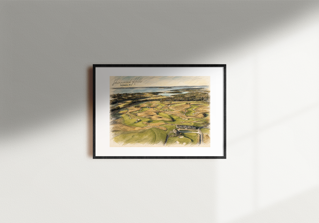 Shinnecock Hills Aerial Art Print – detail view
