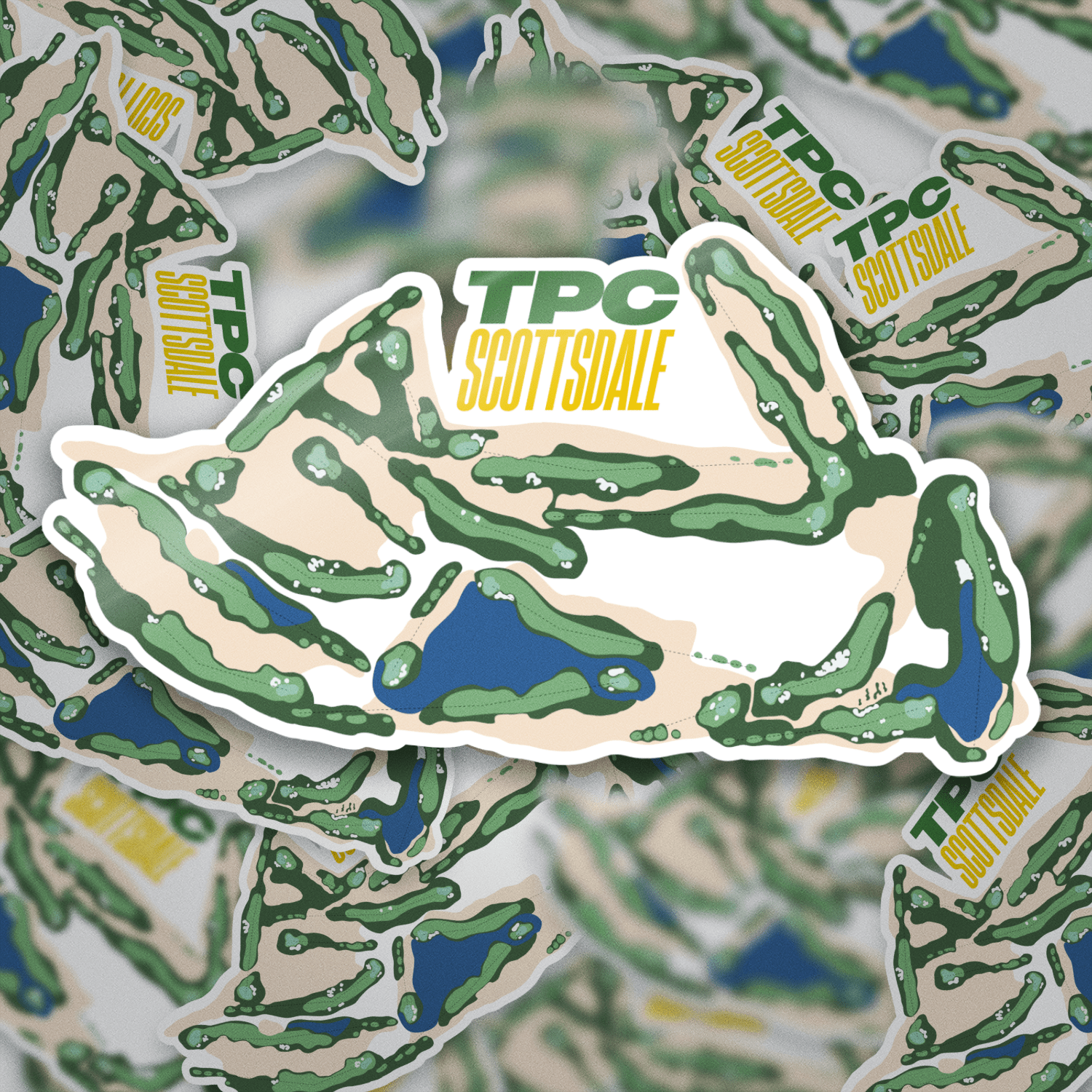 Scottsdale Course Layout Sticker - Links & Legends