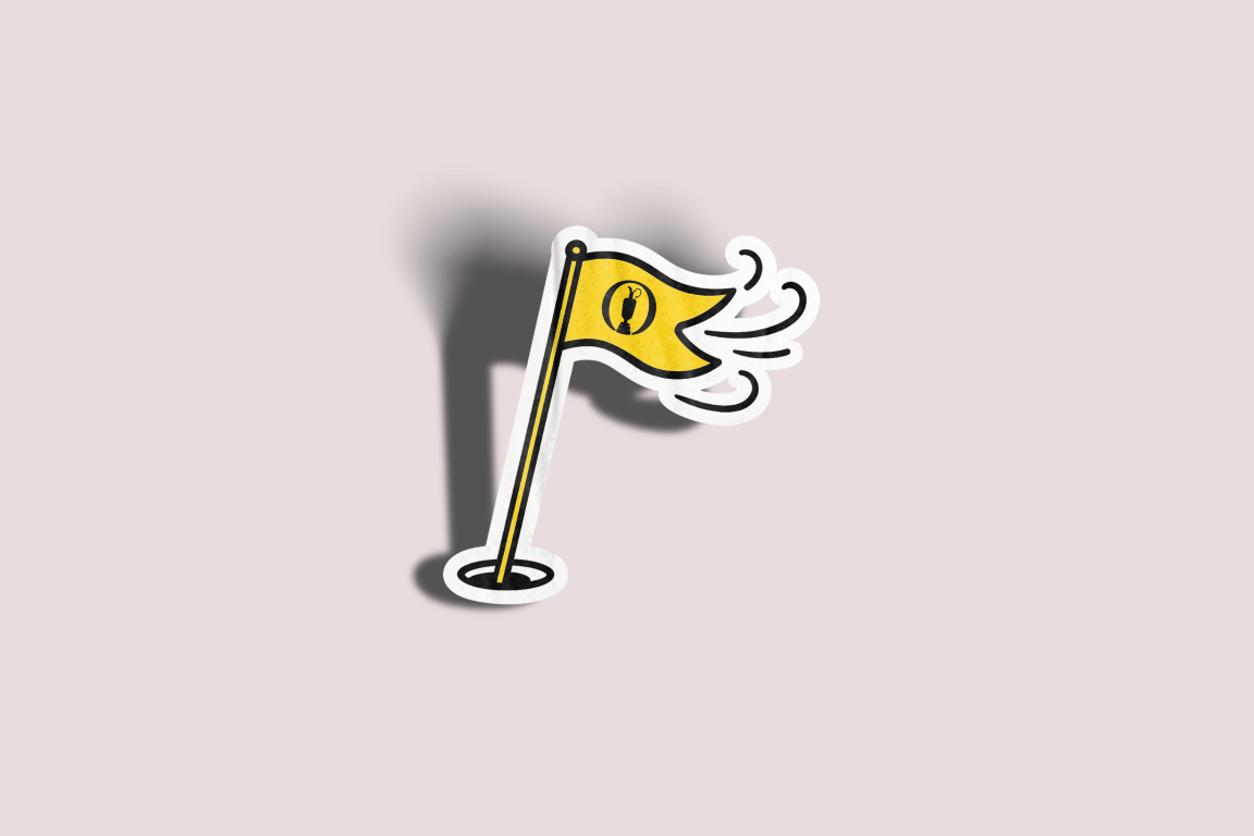 Open Championship Flag Sticker - Links & Legends
