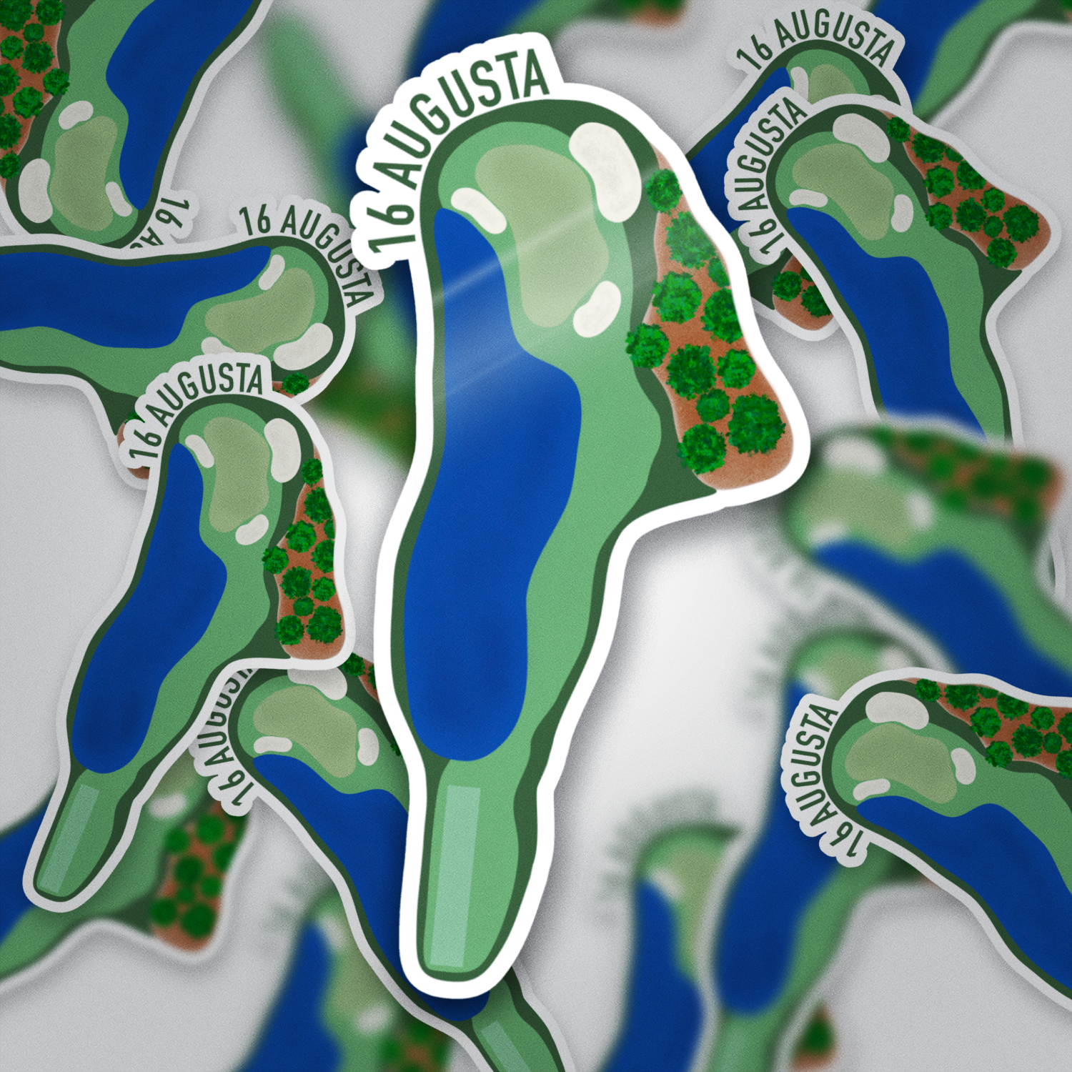 Augusta Hole 16 Sticker