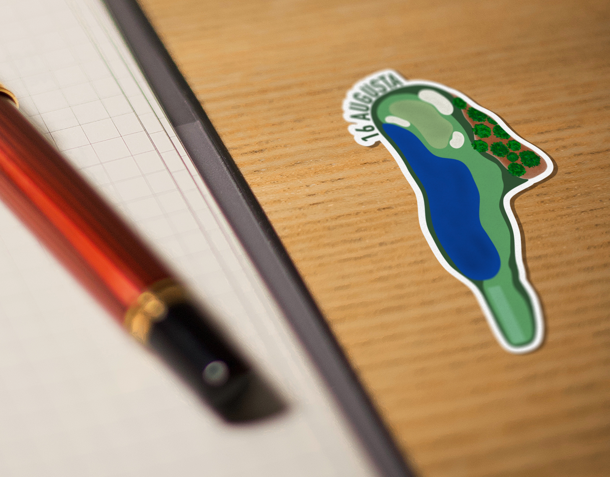 Augusta Hole 16 Sticker