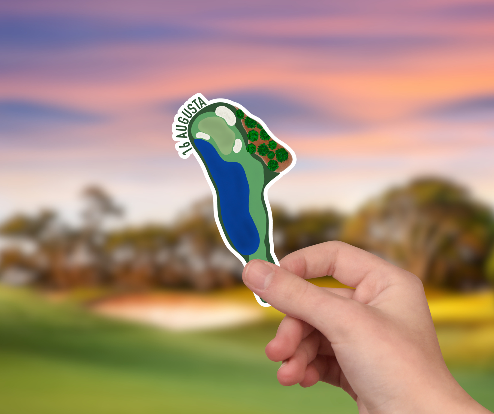 Augusta Hole 16 Sticker