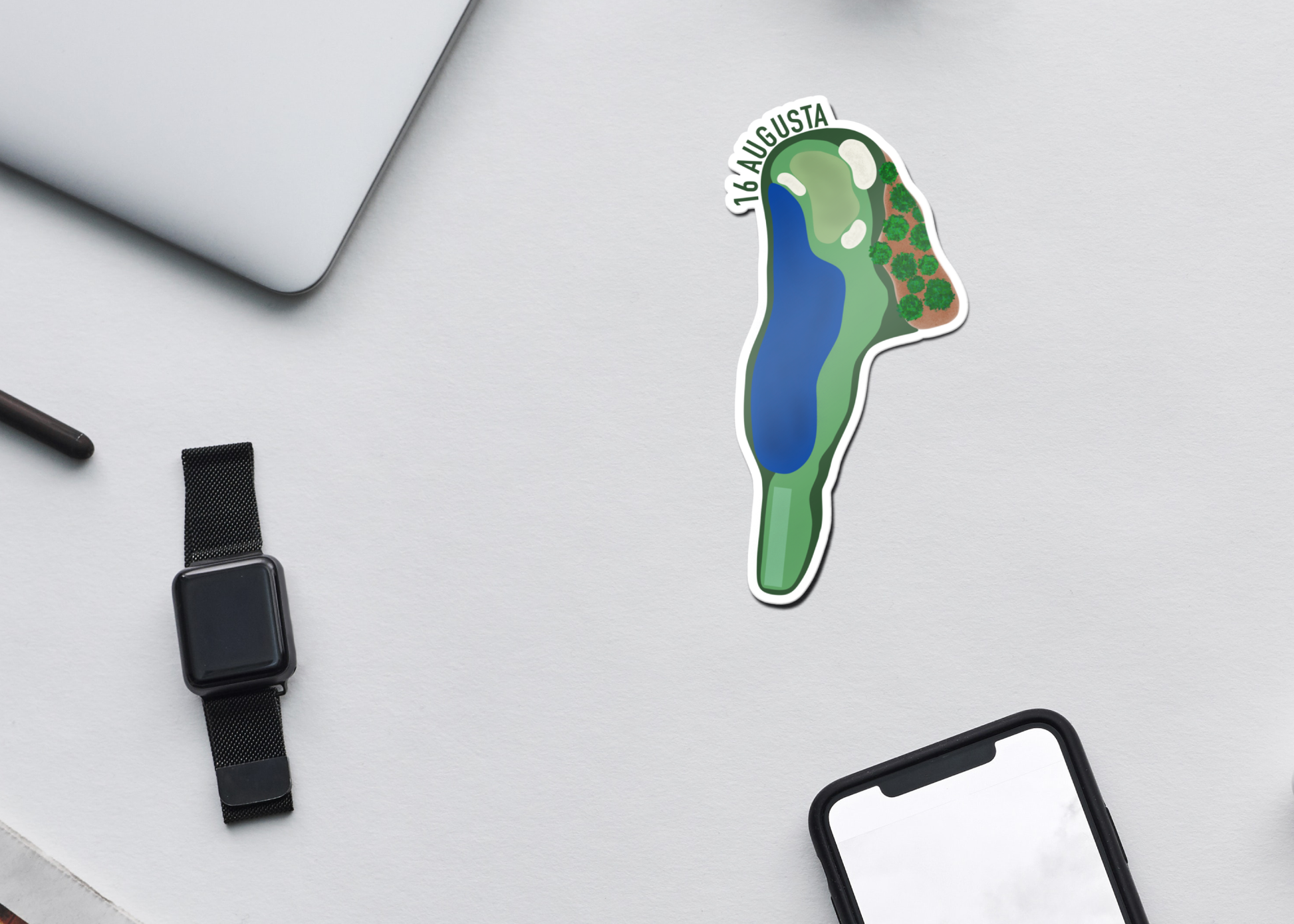 Augusta Hole 16 Sticker