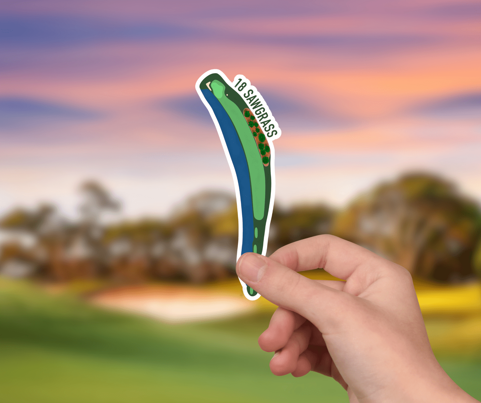 Sawgrass Hole 18 Sticker - Links & Legends