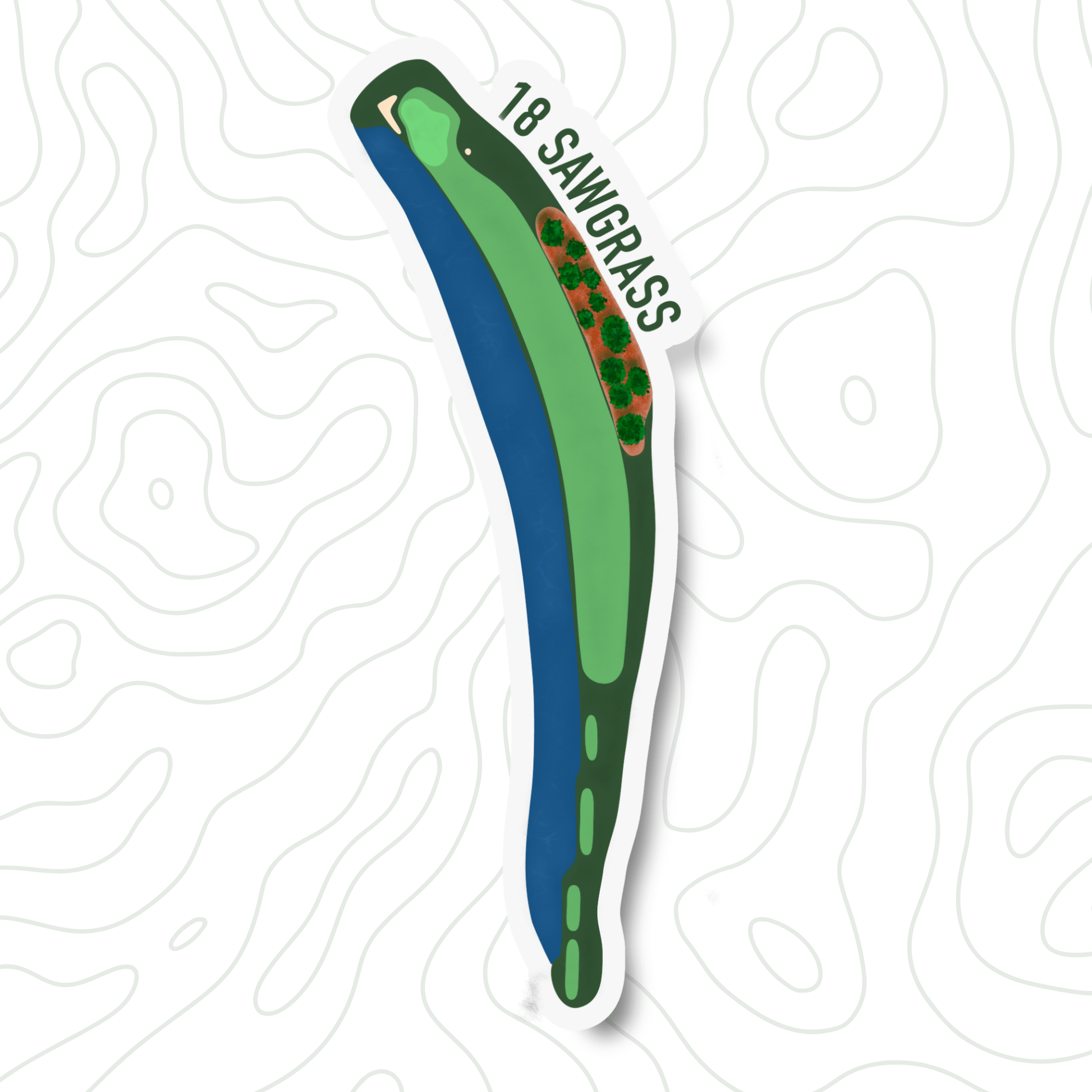 Sawgrass Hole 18 Sticker - Links & Legends