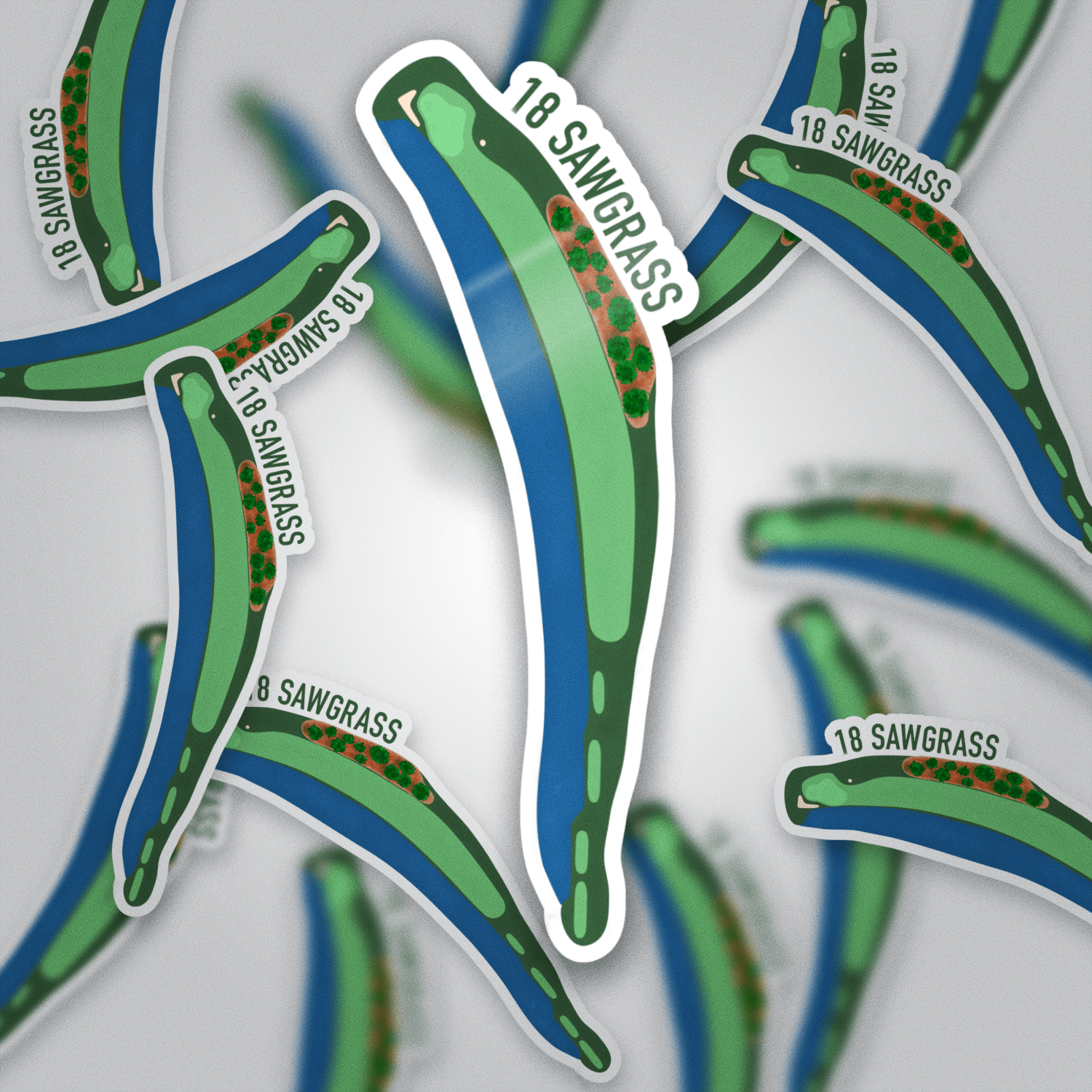 Sawgrass Hole 18 Sticker - Links & Legends